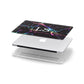 Personalised Black Holographic Marble Initials Apple MacBook Case in Detail