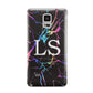 Personalised Black Holographic Marble Initials Samsung Galaxy Note 4 Case