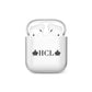 Personalised Black Initials 2 Crowns Clear AirPods Case