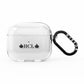 Personalised Black Initials 2 Crowns Clear AirPods Clear Case 3rd Gen