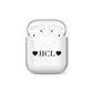 Personalised Black Initials 2 Hearts Clear AirPods Case