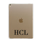 Personalised Black Initials Clear Customised Apple iPad Gold Case