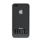Personalised Black Initials Clear Customised Apple iPhone 4s Case