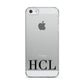 Personalised Black Initials Clear Customised Apple iPhone 5 Case