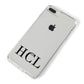 Personalised Black Initials Clear Customised iPhone 8 Plus Bumper Case on Silver iPhone Alternative Image