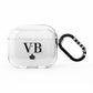 Personalised Black Initials Crown Clear AirPods Clear Case 3rd Gen