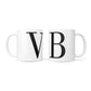 Personalised Black Initials Customised Clear 10oz Mug Alternative Image 3