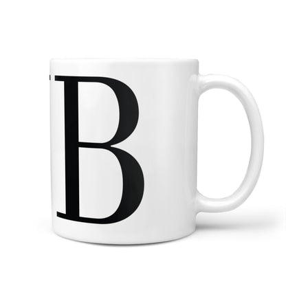 Personalised Black Initials Customised Clear 10oz Mug