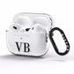 Personalised Black Initials Customised Clear AirPods Pro Clear Case Side Image