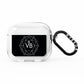 Personalised Black Initials Geometric AirPods Clear Case 3rd Gen