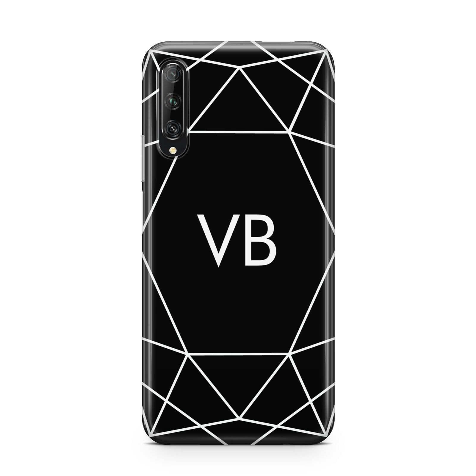 Personalised Black Initials Geometric Huawei P Smart Pro 2019