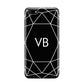 Personalised Black Initials Geometric Huawei Y5 Prime 2018 Phone Case