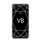 Personalised Black Initials Geometric Huawei Y7 2018