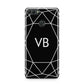 Personalised Black Initials Geometric Huawei Y9 2018