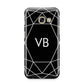 Personalised Black Initials Geometric Samsung Galaxy A3 2017 Case on gold phone