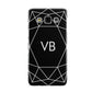 Personalised Black Initials Geometric Samsung Galaxy A3 Case