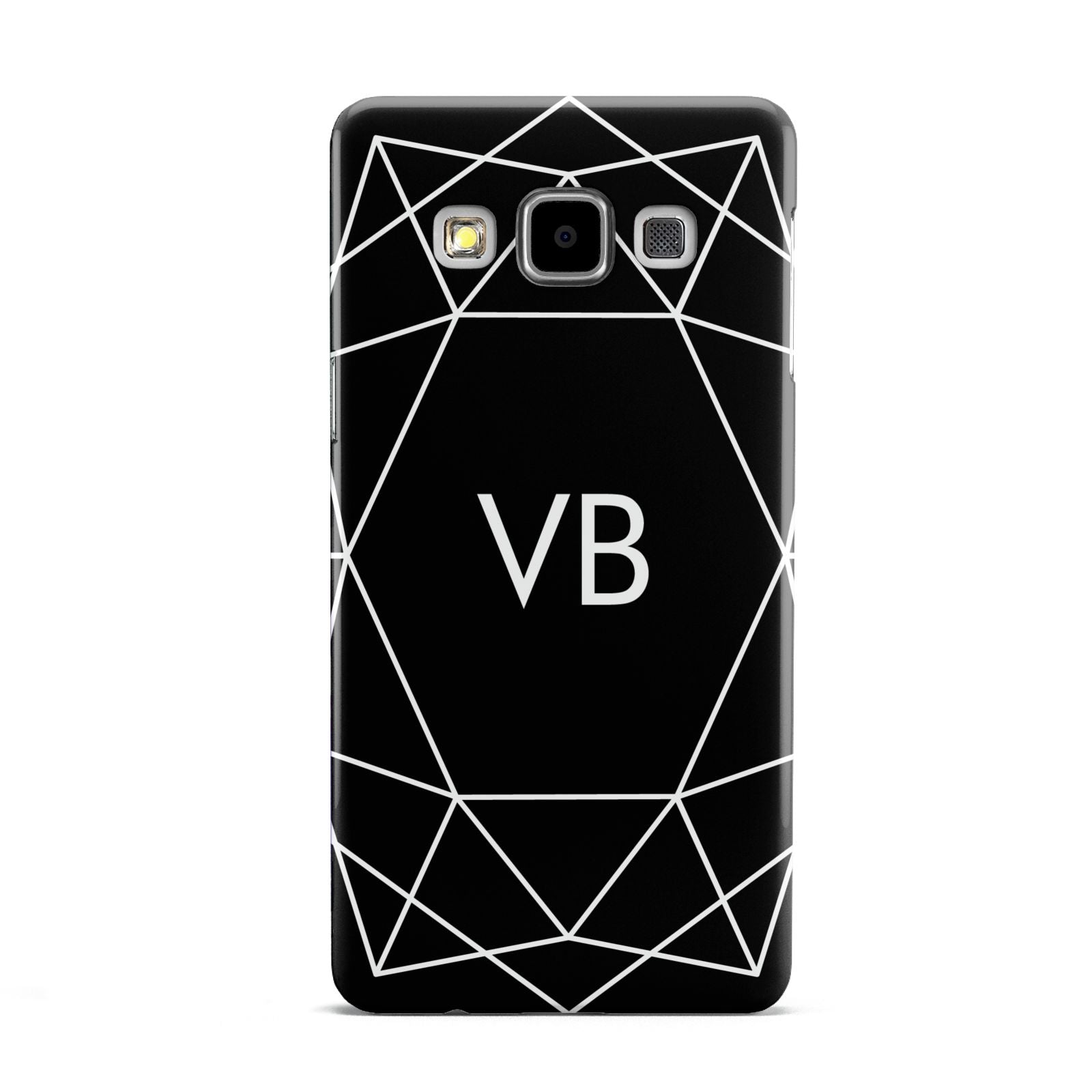Personalised Black Initials Geometric Samsung Galaxy A5 Case