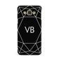 Personalised Black Initials Geometric Samsung Galaxy A8 Case