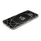 Personalised Black Initials Geometric Samsung Galaxy Case Bottom Cutout