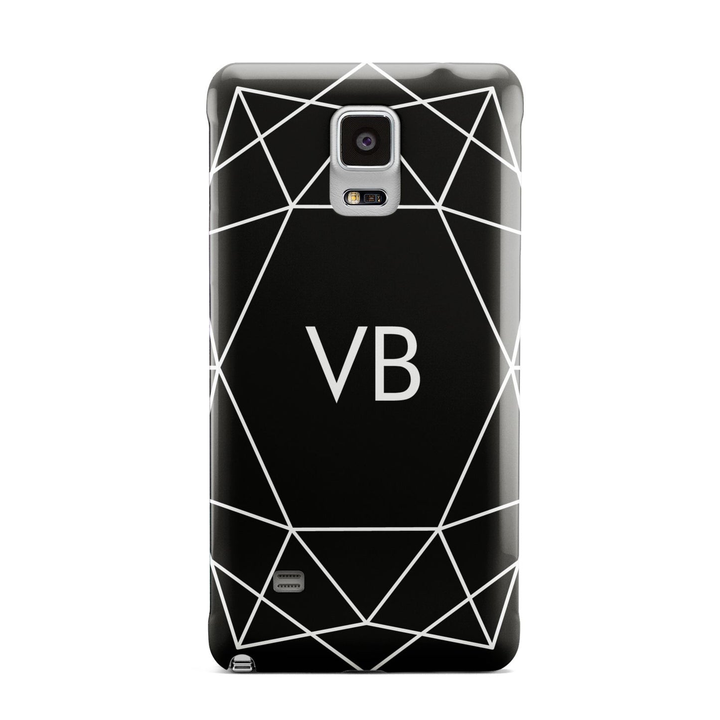 Personalised Black Initials Geometric Samsung Galaxy Note 4 Case