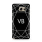 Personalised Black Initials Geometric Samsung Galaxy Note 5 Case