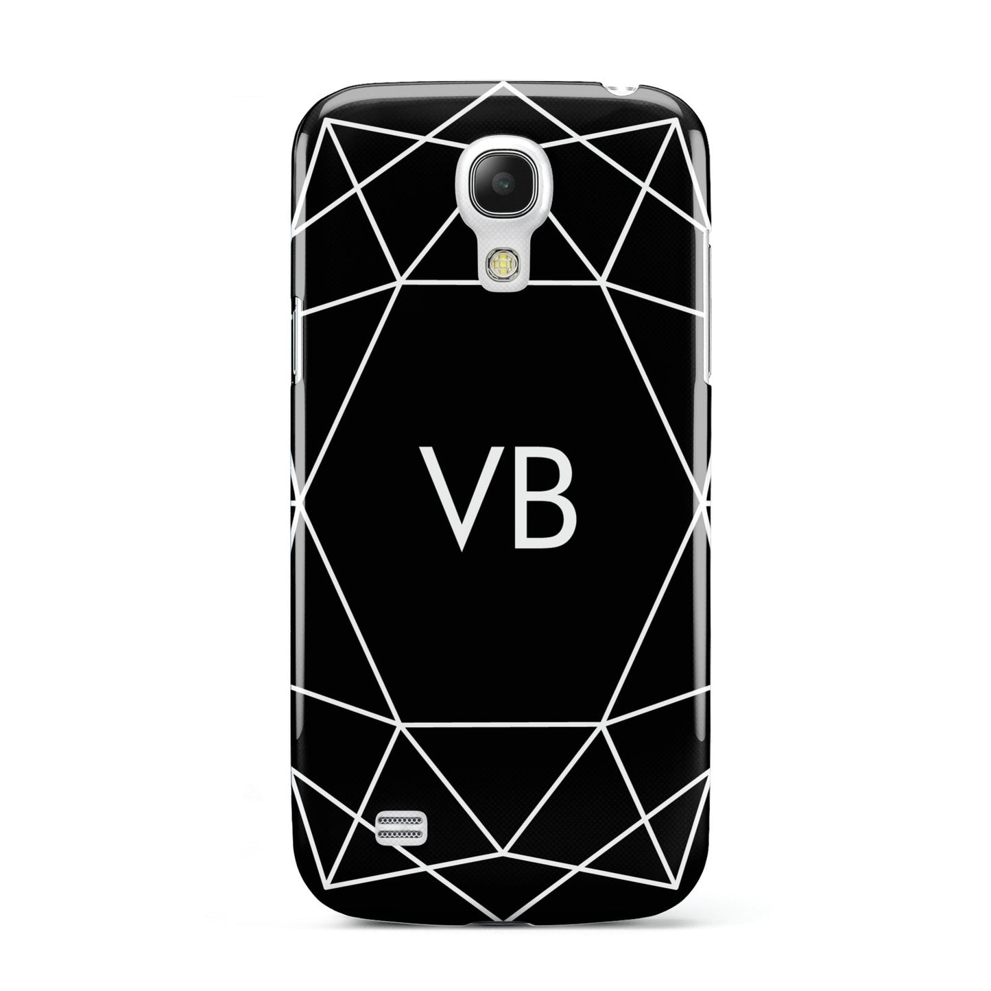 Personalised Black Initials Geometric Samsung Galaxy S4 Mini Case
