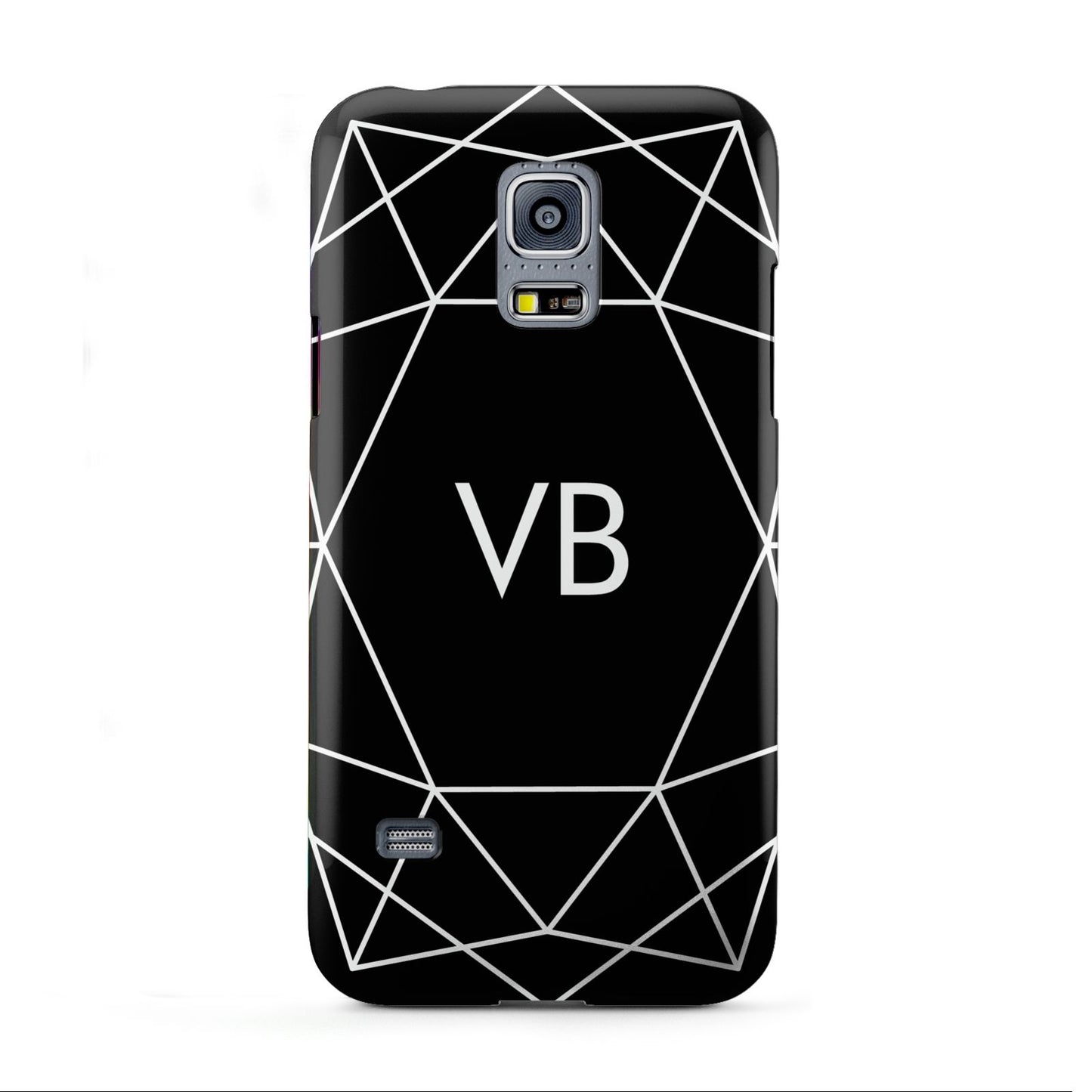 Personalised Black Initials Geometric Samsung Galaxy S5 Mini Case