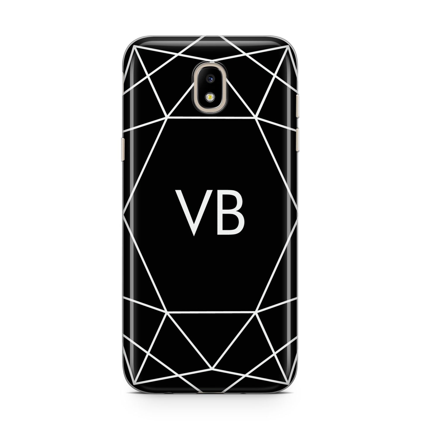 Personalised Black Initials Geometric Samsung J5 2017 Case