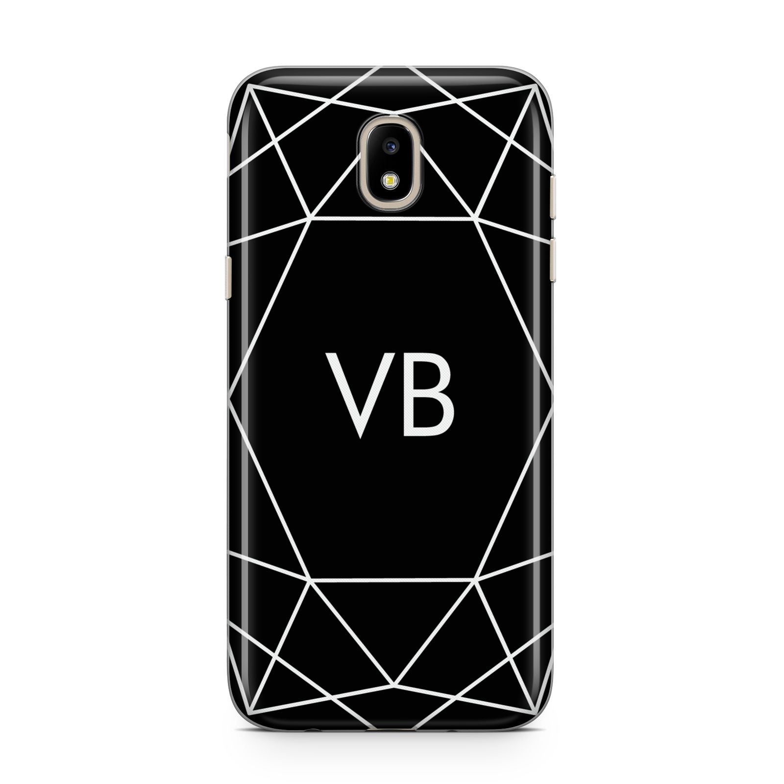 Personalised Black Initials Geometric Samsung J5 2017 Case