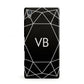 Personalised Black Initials Geometric Sony Xperia Case