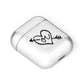 Personalised Black Initials Heart Arrow AirPods Case Laid Flat