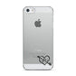 Personalised Black Initials Heart Arrow Apple iPhone 5 Case