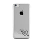 Personalised Black Initials Heart Arrow Apple iPhone 5c Case