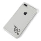 Personalised Black Initials Heart Arrow iPhone 8 Plus Bumper Case on Silver iPhone Alternative Image