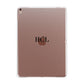 Personalised Black Initials Middle Clear Custom Apple iPad Rose Gold Case