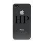 Personalised Black Initials On Clear Apple iPhone 4s Case