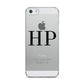 Personalised Black Initials On Clear Apple iPhone 5 Case
