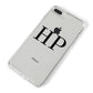 Personalised Black Initials On Clear iPhone 8 Plus Bumper Case on Silver iPhone Alternative Image