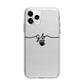 Personalised Black Initials Or Name Clear Custom Apple iPhone 11 Pro Max in Silver with Bumper Case