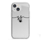 Personalised Black Initials Or Name Clear Custom iPhone 13 Mini TPU Impact Case with White Edges