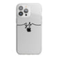 Personalised Black Initials Or Name Clear Custom iPhone 13 Pro Max TPU Impact Case with White Edges