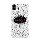 Personalised Black Ink Splat Clear Name Apple iPhone Xs Max 3D Snap Case