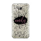 Personalised Black Ink Splat Clear Name Samsung Galaxy A8 2016 Case