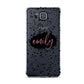 Personalised Black Ink Splat Clear Name Samsung Galaxy Alpha Case