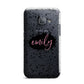 Personalised Black Ink Splat Clear Name Samsung Galaxy J1 2016 Case