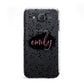 Personalised Black Ink Splat Clear Name Samsung Galaxy J5 Case