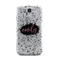 Personalised Black Ink Splat Clear Name Samsung Galaxy S4 Case