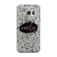 Personalised Black Ink Splat Clear Name Samsung Galaxy S6 Edge Case