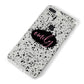 Personalised Black Ink Splat Clear Name iPhone 8 Plus Bumper Case on Silver iPhone Alternative Image