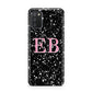 Personalised Black Ink Splat Initials Samsung A02s Case
